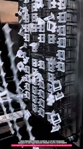 Plastic Injection Molding Machine Producing 48 Cavity Parts Using 320×480 mm Steel Mold System