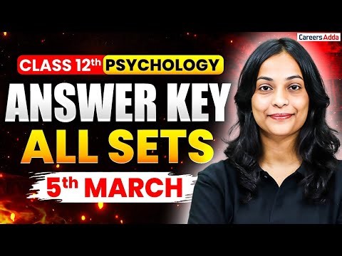 CBSE Class 12 Psychology Answer Key 2026 | All Sets Paper Solutions | Paper Solution 2026