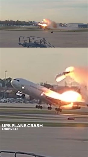 New video of UPS plane crash shows engine coming off