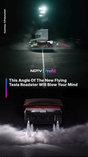 This Angle Of The New Flying Tesla Roadster Will Blow Your Mind | #shorts