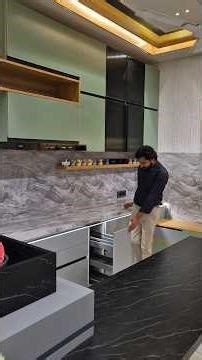 home modular kitchen luxury installation interiors design diy #modularkitchen #luxury #shorts