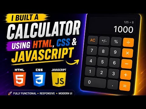 Build a Responsive Calculator Using HTML, CSS & JavaScript | Beginner Web Development Project