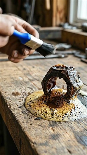 Satisfying Rust Removal ASMR 🔩 Restoring Farm Tractor Hardware #shorts