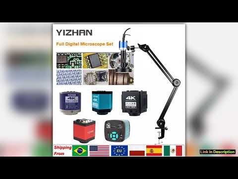 Yizhan HD 1080P Digital Electron Mircoscope 4K 2K HDMI Microscope USB VGA 150X Lens 5100cm Work Dis