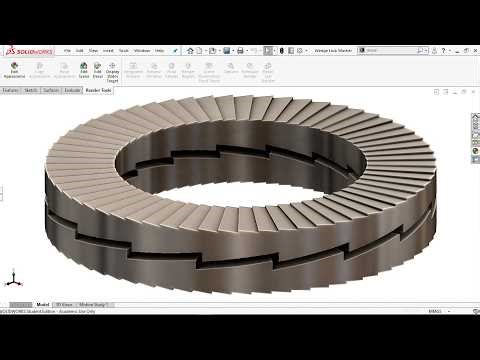 How Wedge Lock Washers Work | SolidWorks Modeling Tutorial