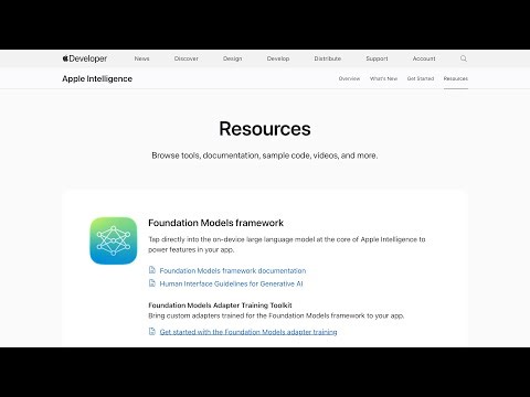 Resources Intelligence Developer · Developer.apple.com · 2026