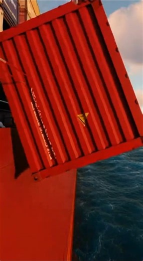 Cargo Ship Sinks in Seconds After Container Falls Overboard 😱 | Epic Sea Chronicles#Shorts#CargoShip