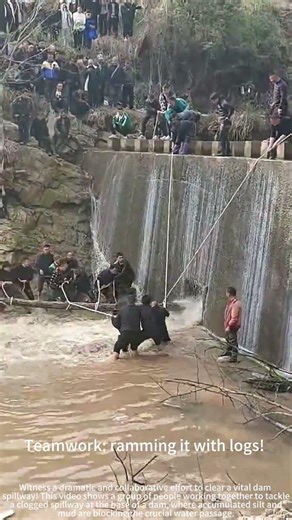 Dam spillway clogged with mud! 💧