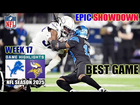 Vikings Vs. Lions Week 17 - 2nd Qtr Full Game Highlights | NFL Season 2025