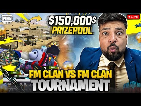 FM League - Pubg Mobile 🥵 | $150,000 Clan Battle Day 1 🤑 | FM Radio Gaming