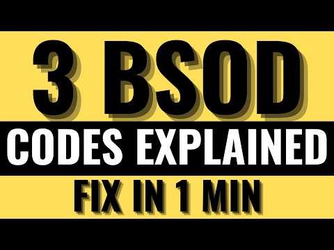 3 Most Common Windows Stop Codes Explained – BSOD Decoded in 40 Seconds