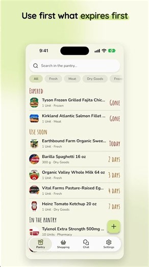 Pantry Trackr: pantry, expiry dates and shopping lists with your household