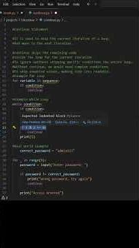 Python Continue Statement Explained in 60 Seconds ⚡ Skip Loop Iterations!#hitcodear#coding#continue