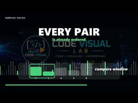 BEAT TEXT - Bubble Sort key words | Animated Explanation #bubblesort #shorts #algorithms
