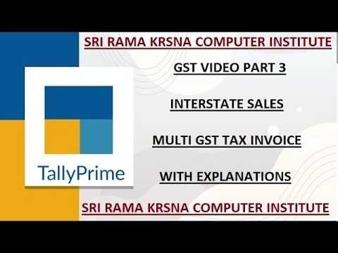 Tally Prime GST: Interstate Sales entry with Multiple (Multi) Tax Rates | Full Tutorial