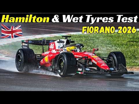 Lewis Hamilton & Ferrari SF-26 Wet Tyres Test Day at the Fiorano Circuit, April 9, 2026