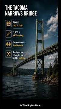 Why the Tacoma Narrows Bridge Collapsed 😱 #Shorts