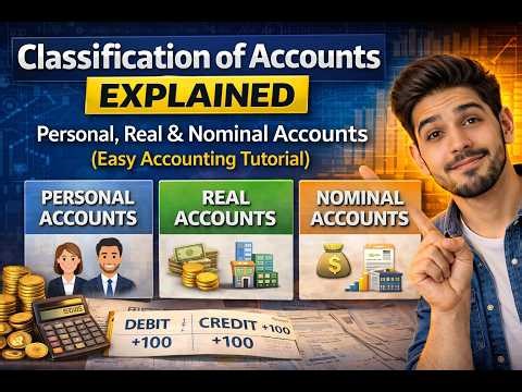 Classification of Accounts Explained | Personal, Real & Nominal Accounts (Easy Accounting Tutorial)