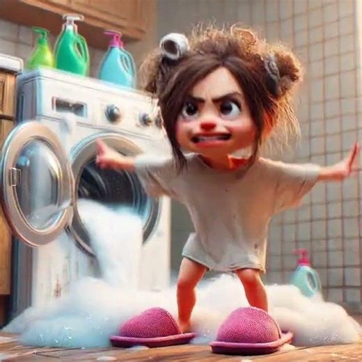 Laundry Day Gone Wrong! 🧼😱 Funny Animated Fail
