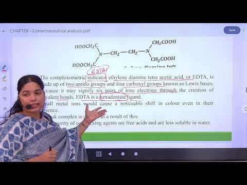 Lecture 20 | Complexometric titration | D.Pharm 1st Year | By Rohini Mam