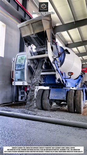 Concrete Carrier Tool Innovation Using Mobile Conveyor Paving Vehicle #innovation