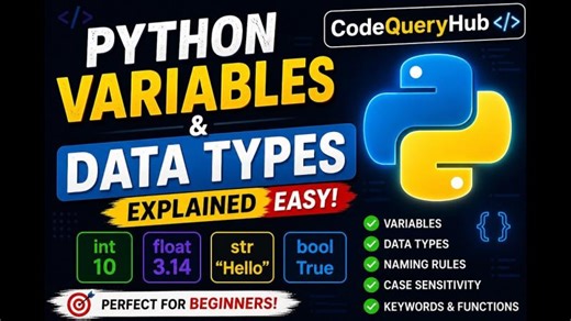 Python Basics: Variables Data Types Explained | CodeQueryHub posted on the topic | LinkedIn