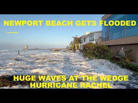 THE WEDGE | HUGE COASTAL FLOODING IN NEWPORT BEACH | HURRICANE RACHEL | OCT 9 2026