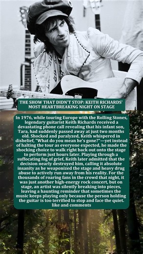 THE SHOW THAT DIDN'T STOP: KEITH RICHARDS’ MOST HEARTBREAKING NIGHT ON STAGE