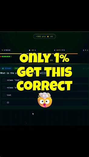 Only 1%🔥Can Solve This Python Quiz 😳💻 #shorts #python #quiz #fyp #viral #youtubeshorts