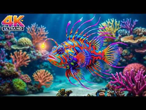 UNDERWATER 8K UHD 🌊 Alien Jellyfish & Vibrant Coral Forest – Relaxing Ocean Music for Sleep