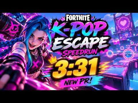 Fortnite KPop Escape: Insane 3:31 Speedrun - New Record!