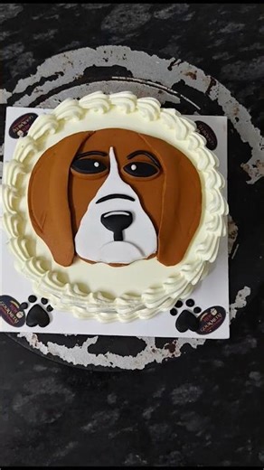 Dog Face Cake | With Fondan 🎂 #cake #ytshorts #youtubeshorts #trending #viral