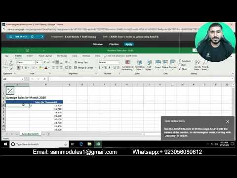 Excel Module 1 SAM Training | Excel Module 1 SAM Training