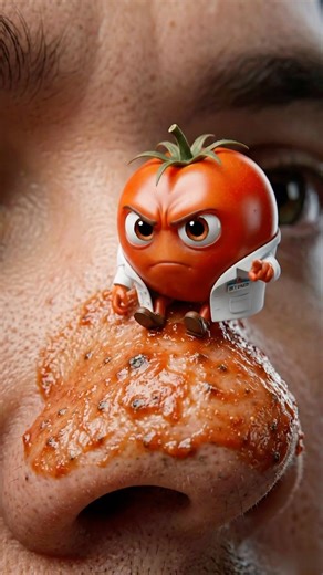 The Forbidden Tomato Pore Cleanse 🍅😱 #shorts