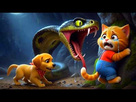 Ginger Kitten vs Snake! 🐍😱 A Fight for Survival 🐾💔