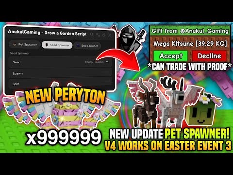 [🍬] NEW PET SPAWNER! 🤑 Grow a Garden 🌶️ Script! • No Key 🔥 *UNPATCHED* ✅ 100% Work🌈 - Anukul Hub V4