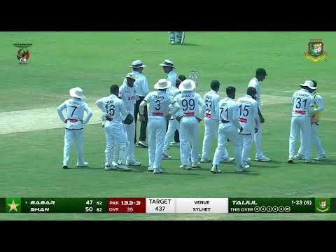 Spin strikes again. Taijul Islam removes Babar Azam