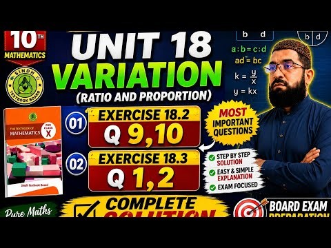 🔥Class 10 Maths Ex 18.2 & 18.3 | Sindh Textbook Board New Book | By Sir Usman
