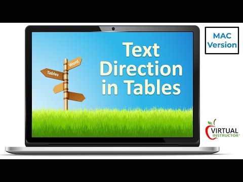 Changing Text Direction in Word Tables MAC Version