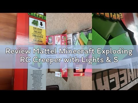 Review Mattel Minecraft Exploding RC Creeper with Lights & Sounds, 10 Explosion Particles, Game-Auth