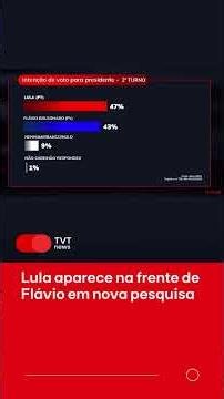 Lula aparece na frente de Flávio em nova pesquisa