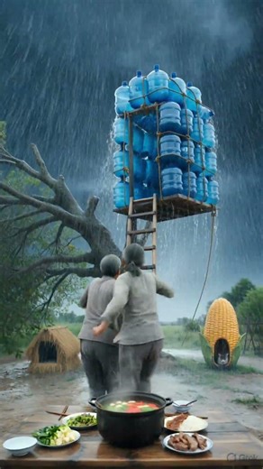 Peaceful Village Turns Into Deadly Storm in Seconds ⚡🌪️ | Cinematic Disaster Scene 4K