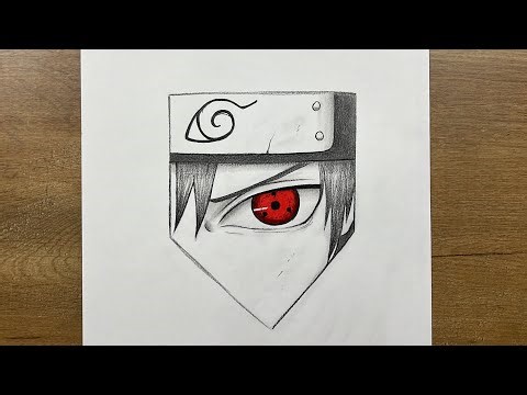 How to Draw Sasuke’s Sharingan Eye Step by Step | Easy Anime Drawing