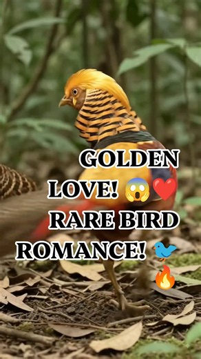 😱 GOLDEN PHEASANT LOVE STORY! ❤️🐦 | Rare Bird Romance & Beautiful Wildlife Moments #Shorts