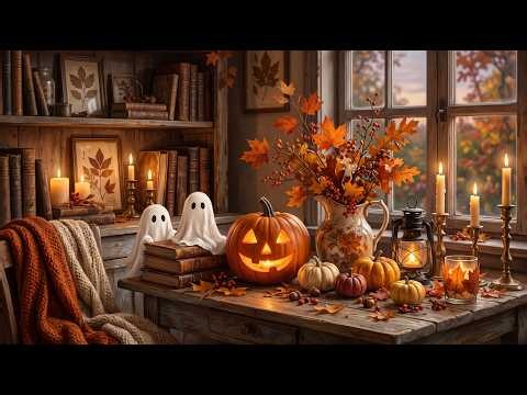 Cozy Halloween Frame TV Art Cute Ghosts & Glowing Pumpkins 4K Screensaver