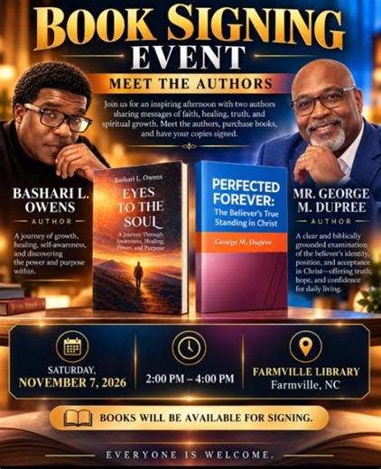 Free meet the authors event coming to Farmville Public Library