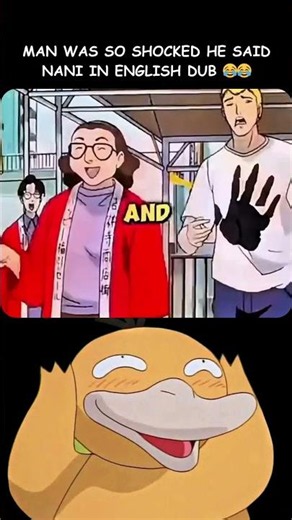 Man was so shocked he said nani in english dub 😂😂 #anime #animemoments #animeedit