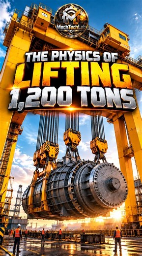 The physics of lifting 1200 tons #shorts #heavy-duty #gantry #crane #hoist