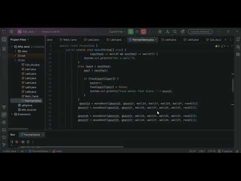 Pac-Man Console Game in Java | OOP Project + Code Explanation + Live Demo