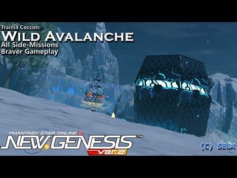 [PSo2:NGS] Trainia Coccoon: Wild Avalanche 5 star - All Side-Missions (Braver Gameplay)
